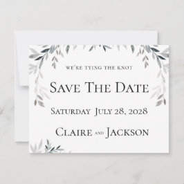 Silver Eukalyptus Greenerity Wedding 2 Save the Da Einladung