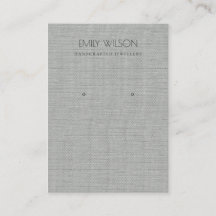 SILVER FABRIC FOIL CANE TEXTURE EARRING DISPLAPLAY