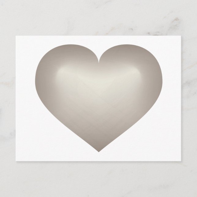 Silver Fade Herz Postkarte (Vorderseite)