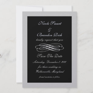Silver Fairy Tale Save the Date (schwarz)
