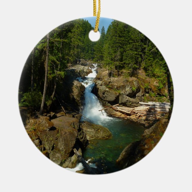 Silver Falls at Mount Rainier National Park Keramikornament (Vorne)