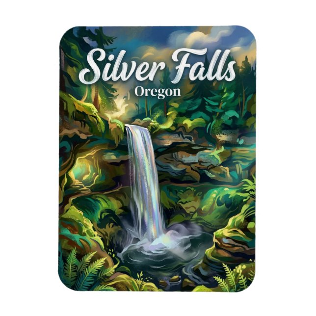 Silver Falls Oregon Magnet (Vertikal)