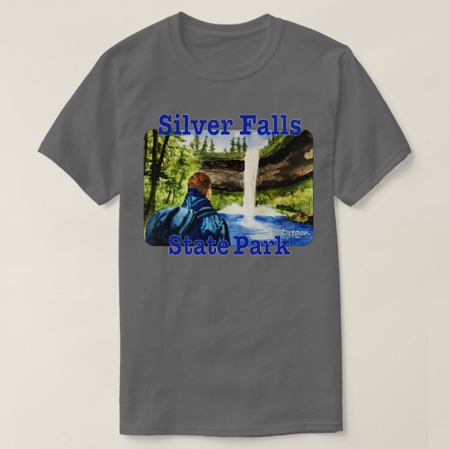 Silver Falls Staat Park Oregon T-Shirt (Design vorne)