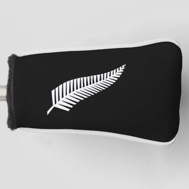 Silver fern flag (NZ) Golf Headcover (Vorderseite)