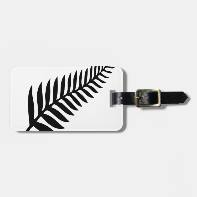 Silver Fern of New Zealand Gepäckanhänger (Vorderseite horizontal)