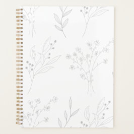 Silver Floral Boho Wedding Planer