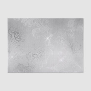 Silver Floral Lace Wedding Seidenpapier
