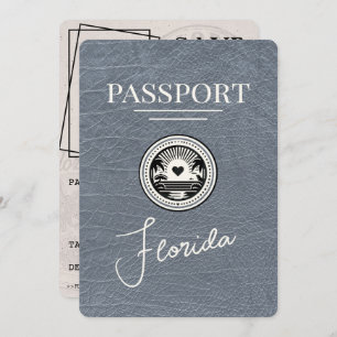 Silver Florida Passport Save the Date