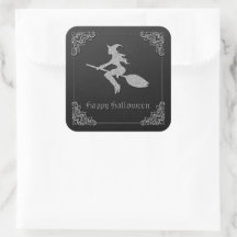 Silver Flying Hexe Halloween
