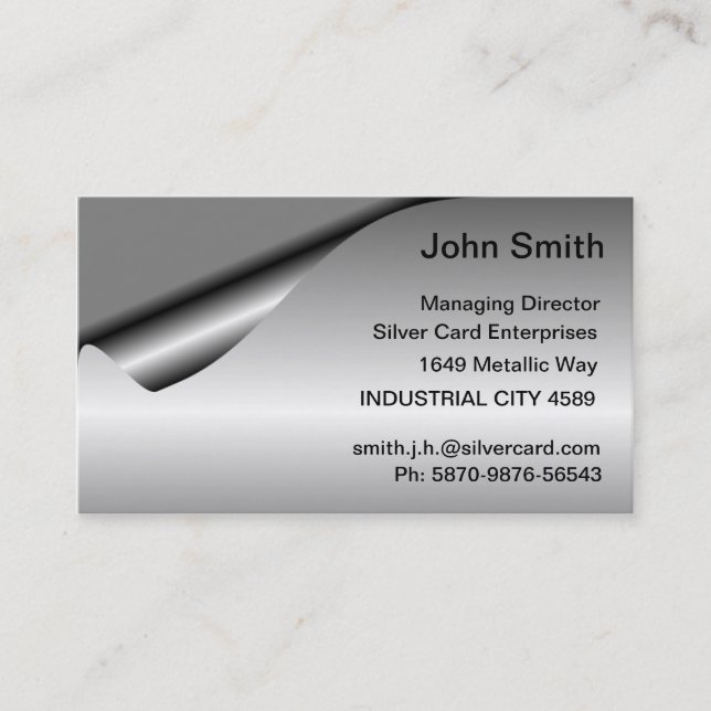 Silver Foil 2 Business Card Visitenkarte (Vorderseite)