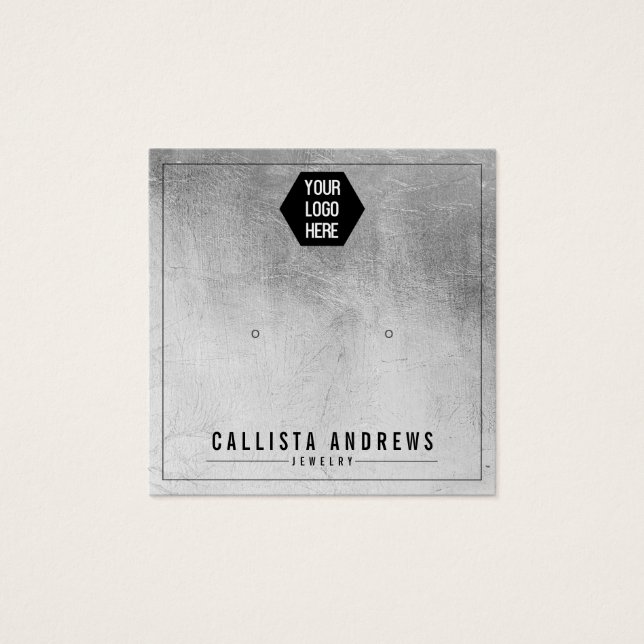 Silver Foil Add Your Logo Overing Display Card (Vorderseite)