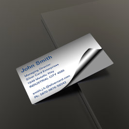 Silver Foil Business Card Visitenkarte
