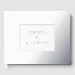 Silver Foil Guest Book Editable Elegante Winter Gästebuch