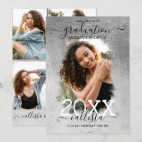 Silver Foil Halo Foto Collage Abschluss