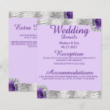 Silver Foil Lila Amethyst Wedding Detail