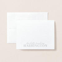 Silver Foil Monogram Wedding Jubiläum