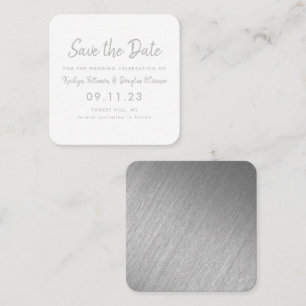 Silver Foil & Script Enregistrer La Carte Date