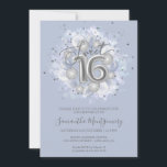 Silver Foil Sweet 16 Bday Balloons Dusty Blue Einladung<br><div class="desc">Lass deinen Freunden, ihre Kalender für deinen besonderen Tag mit diesen schönen staubblauen Sweet 16 Einladungen zu markieren. Jede Einladung bietet ein festliches Design mit schönen Ballons, die perfekt geeignet sind, um die Stimmung für einen Tag des Vergnügens und der Feier. Egal ob Sie eine große Ballsaal-Gala oder eine intimere...</div>