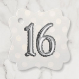 Silver Foil und Glam Bokeh Shimmer Geschenkanhänger
