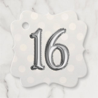 Silver Foil und Glam Bokeh Shimmer Geschenkanhänger