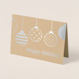 Silver Foil Weihnachtsschmuck Happy Holidays Folienkarte