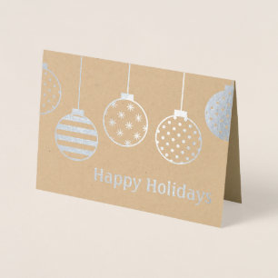 Silver Foil Weihnachtsschmuck Happy Holidays Folienkarte