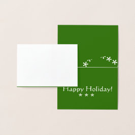 Silver Foil Winter Snow Weihnachtsgrüßkarte Folienkarte