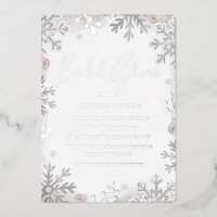 SILVER FOIL Winterschneeflocken Brautparty