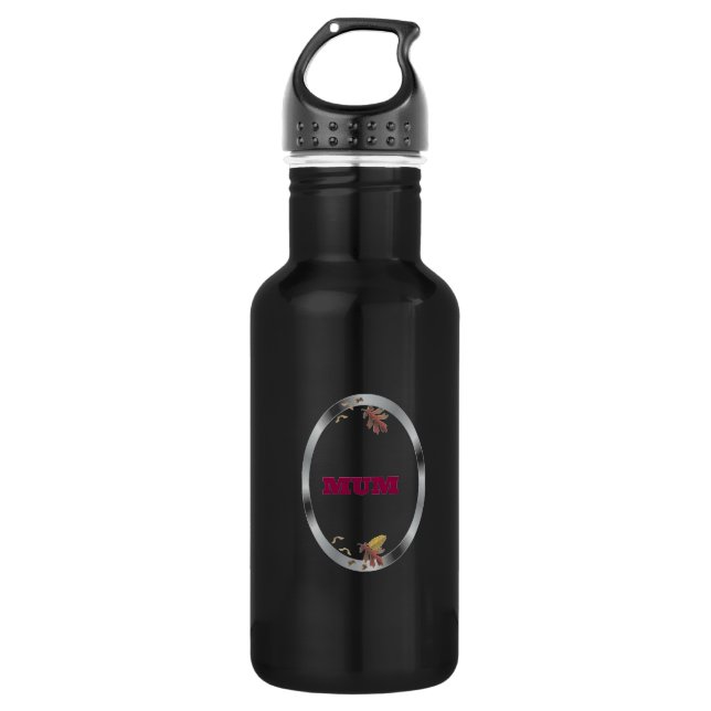 Silver Frame Decorative Mum Trinkflasche (Vorderseite)