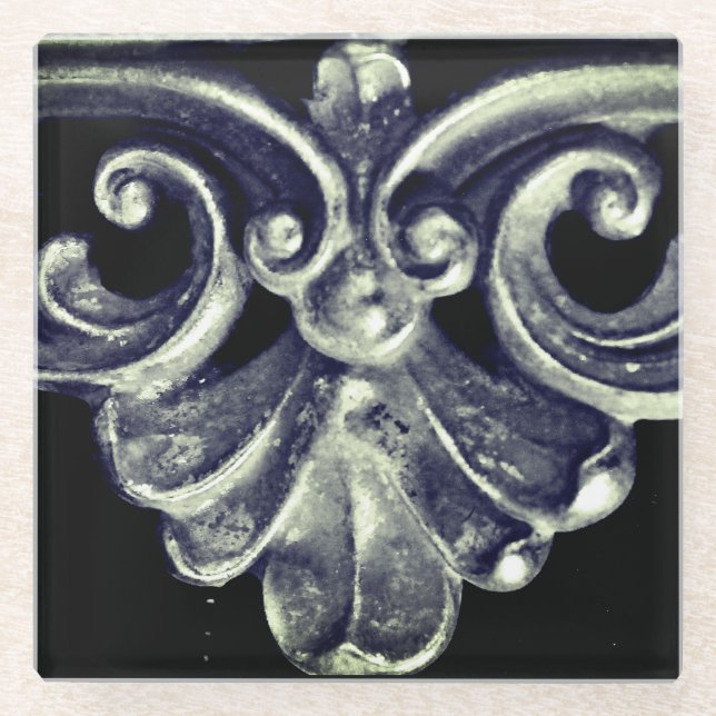 Silver French Frame Glasuntersetzer (Vorderseite)