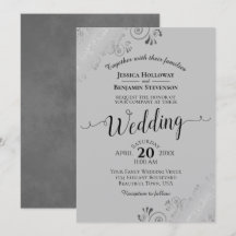 Silver Frills Elegant Gray Wedding