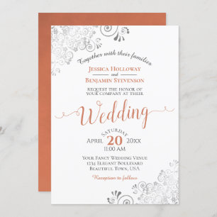 Silver Frills Elegante Einladung