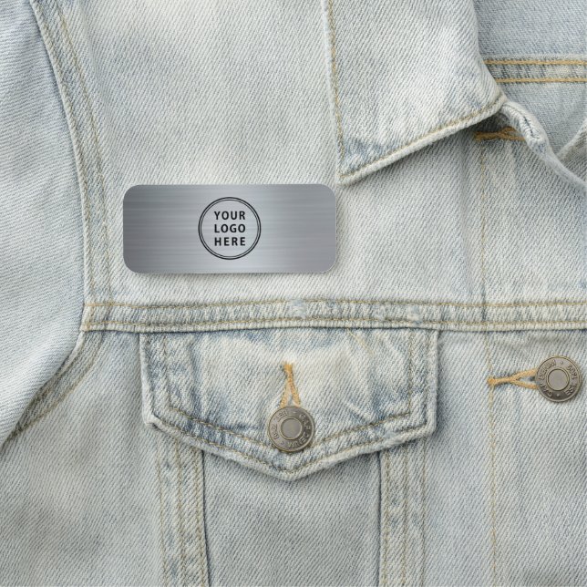 Silver für das berufliche Firmenlogo Namensschild (Beispiel)