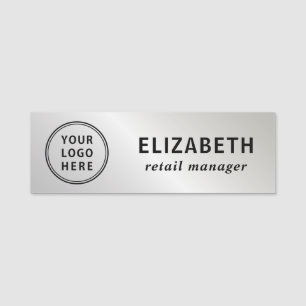 Silver für elegante Business-Logos Namensschild