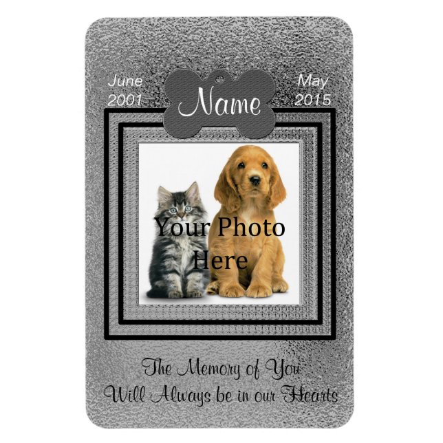 Silver für persönliche Katze oder Hunde Magnet (Vertikal)