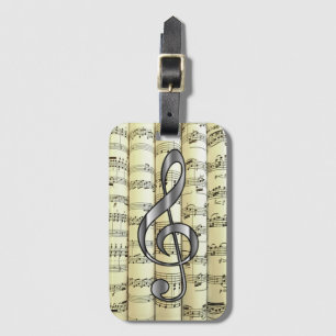 Silver G clever on Rolled Sheet Music ~ Gepäckanhänger