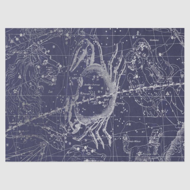 Silver Galaxy Star Karte Design 10 Seidenpapier (Vorderseite)