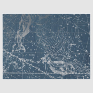 Silver Galaxy Star Karte Design 12 Seidenpapier