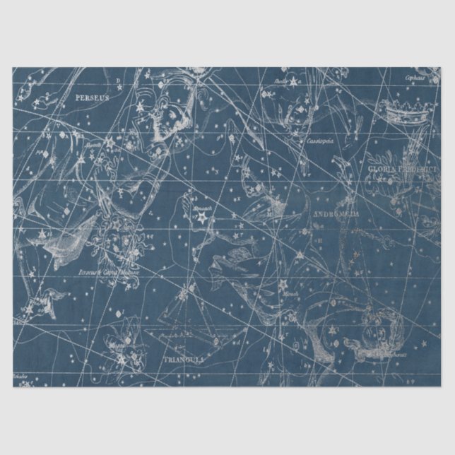 Silver Galaxy Star Karte Design 1 Seidenpapier (Vorderseite)