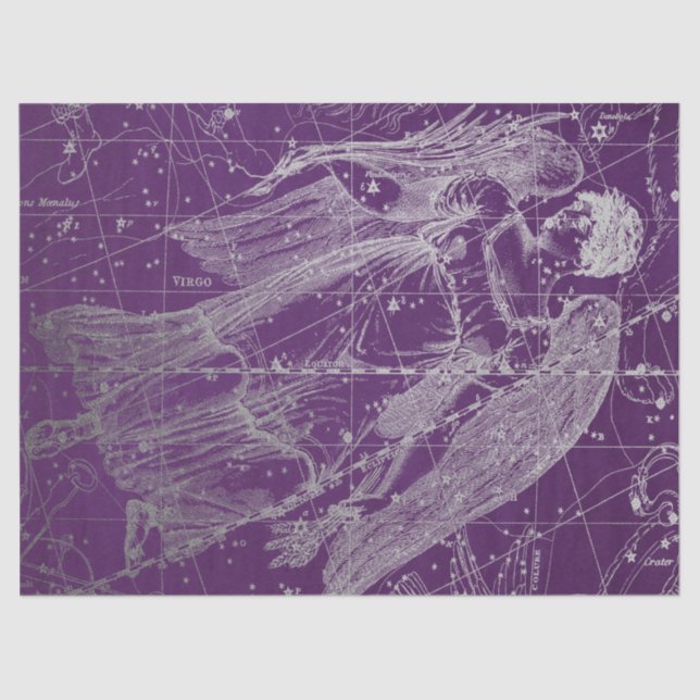 Silver Galaxy Star Map Series Design 11 Seidenpapier (Vorderseite)