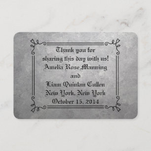 Silver Gastgeschenk Hochzeit Tags Dankeskarte