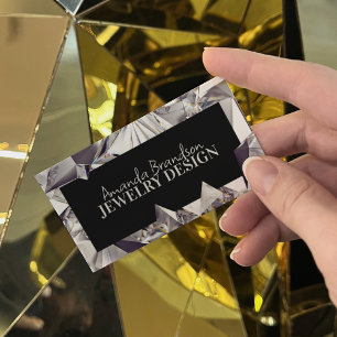 Silver Gemstone Diamond Jeweler Juwelier Design Visitenkarte