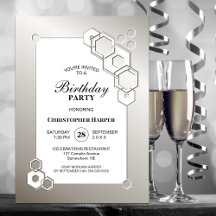 Silver Geometric Birthday Party