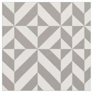 Silver Geometric Deko Cube Pattern Stoff
