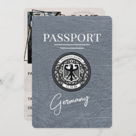 Silver Germany Passport Save the Date