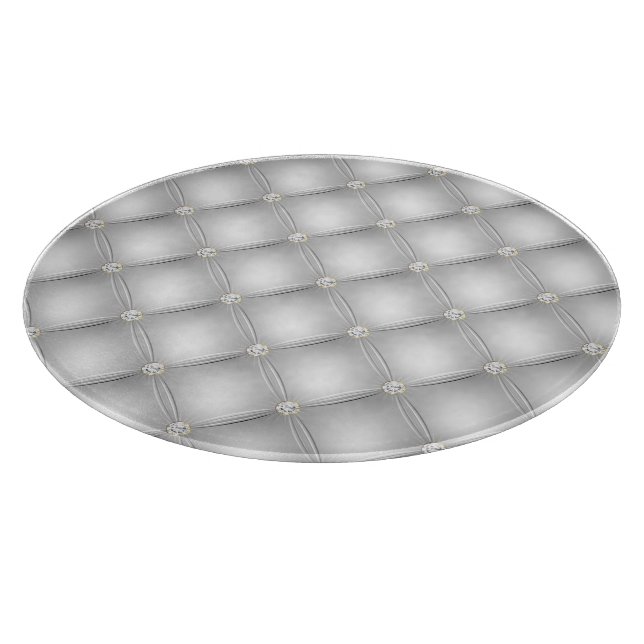 Silver Glam Diamond Blush Pink Schneidebrett (Ecke)