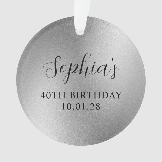 Silver Glam Foil 40e anniversaire Photo (devant)