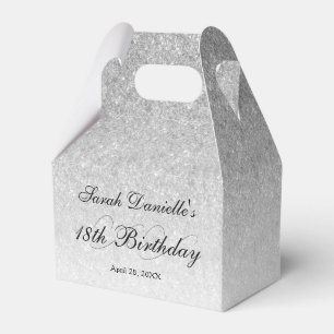 Silver Glam Glitzer Personalisiert Geschenkschachtel