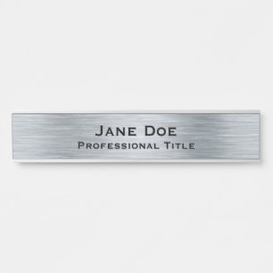 Silver Glam Lange Berufliche Bürotür Zeichen Türschild