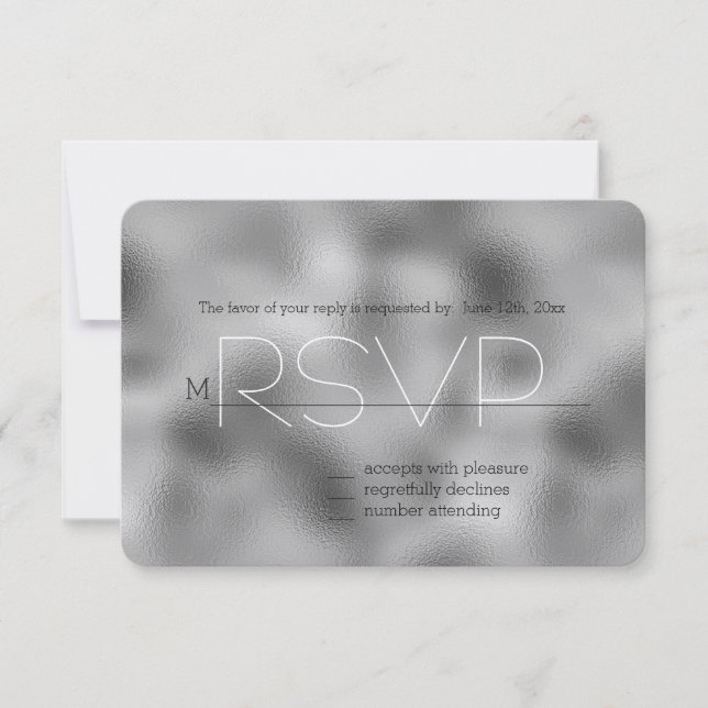 Silver Glam UAWG RSVP Karte (Vorderseite)